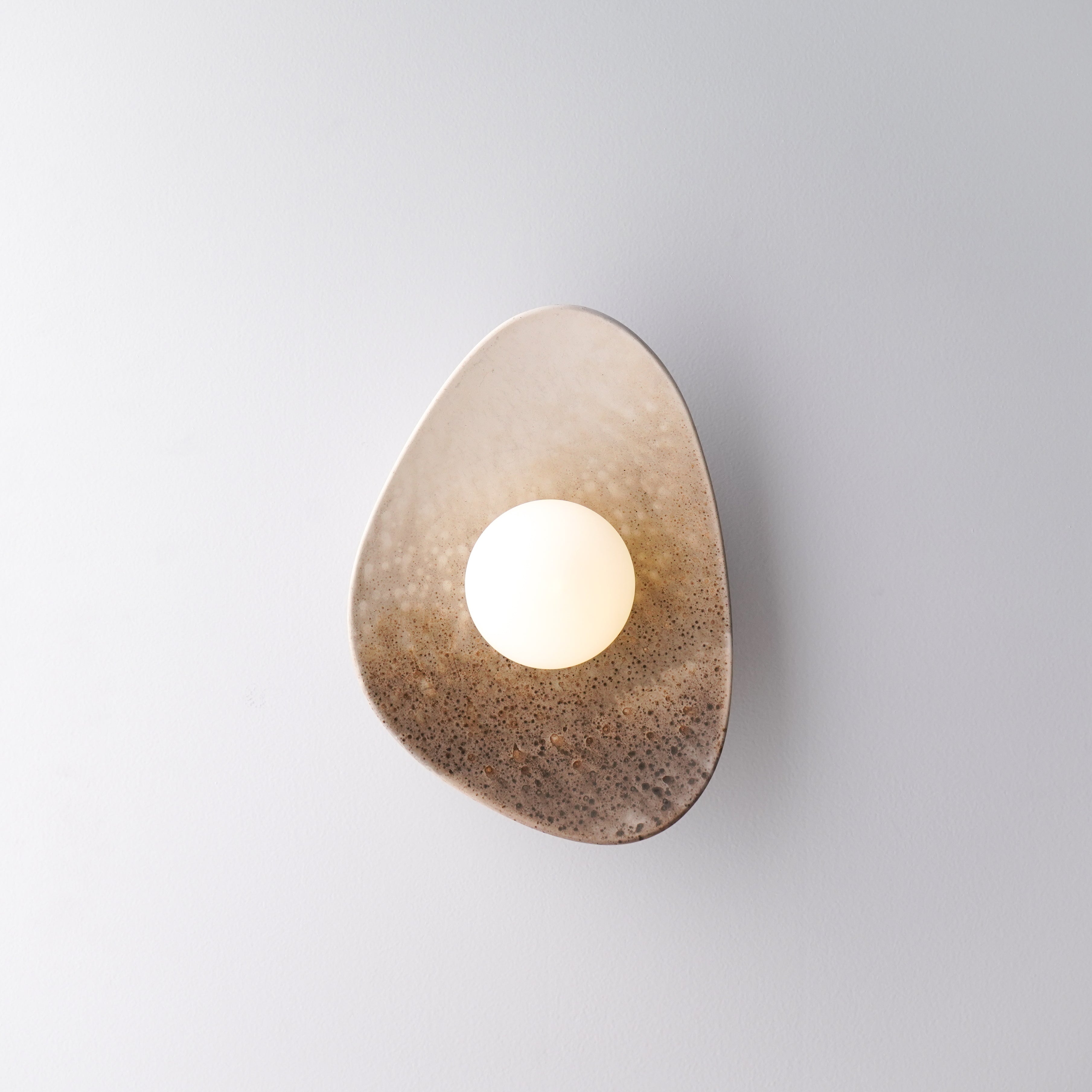 Lámpara de pared/aplique de cerámica color blanco crema