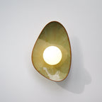 Handmade Lush Green Ceramic Wall Light / Sconce