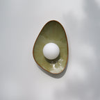 Handmade Lush Green Ceramic Wall Light / Sconce
