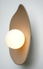 Handmade Beige Ceramic Wall Light / Sconce