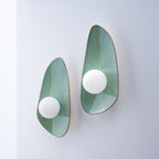 Handmade Set of 2 Ocean Blue Ceramic Wall Sconce / Wall Light