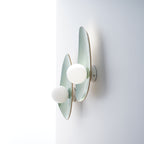 Handmade Set of 2 Ocean Blue Ceramic Wall Sconce / Wall Light