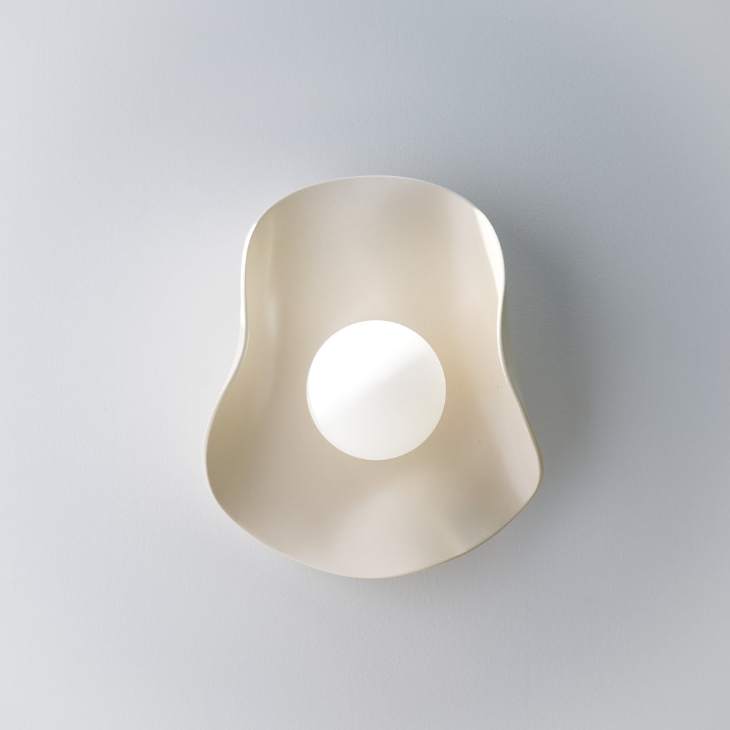 Handmade Creamy Nude Ceramic Wall Light / Wall Sconce