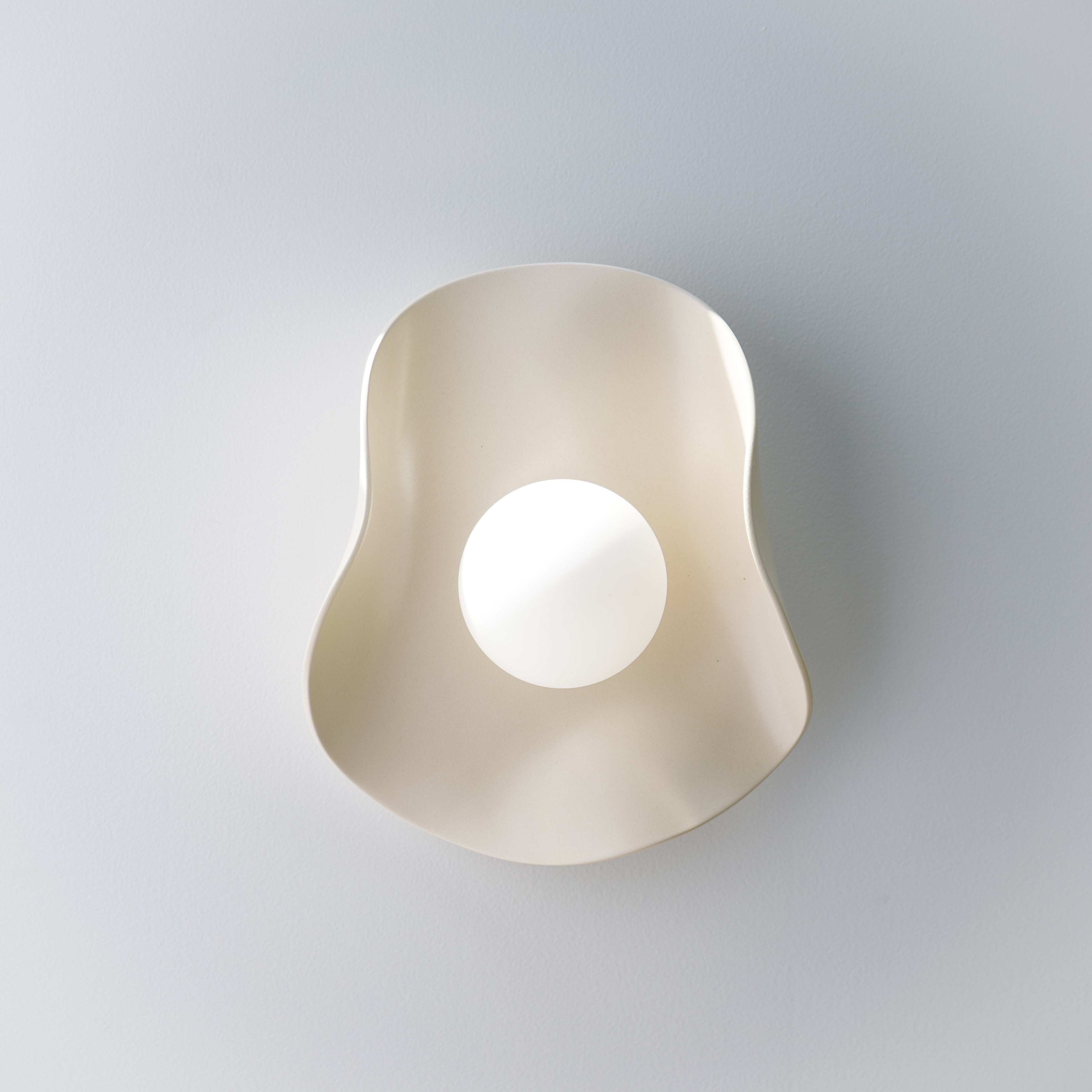 Handmade Creamy Nude Ceramic Wall Light / Wall Sconce