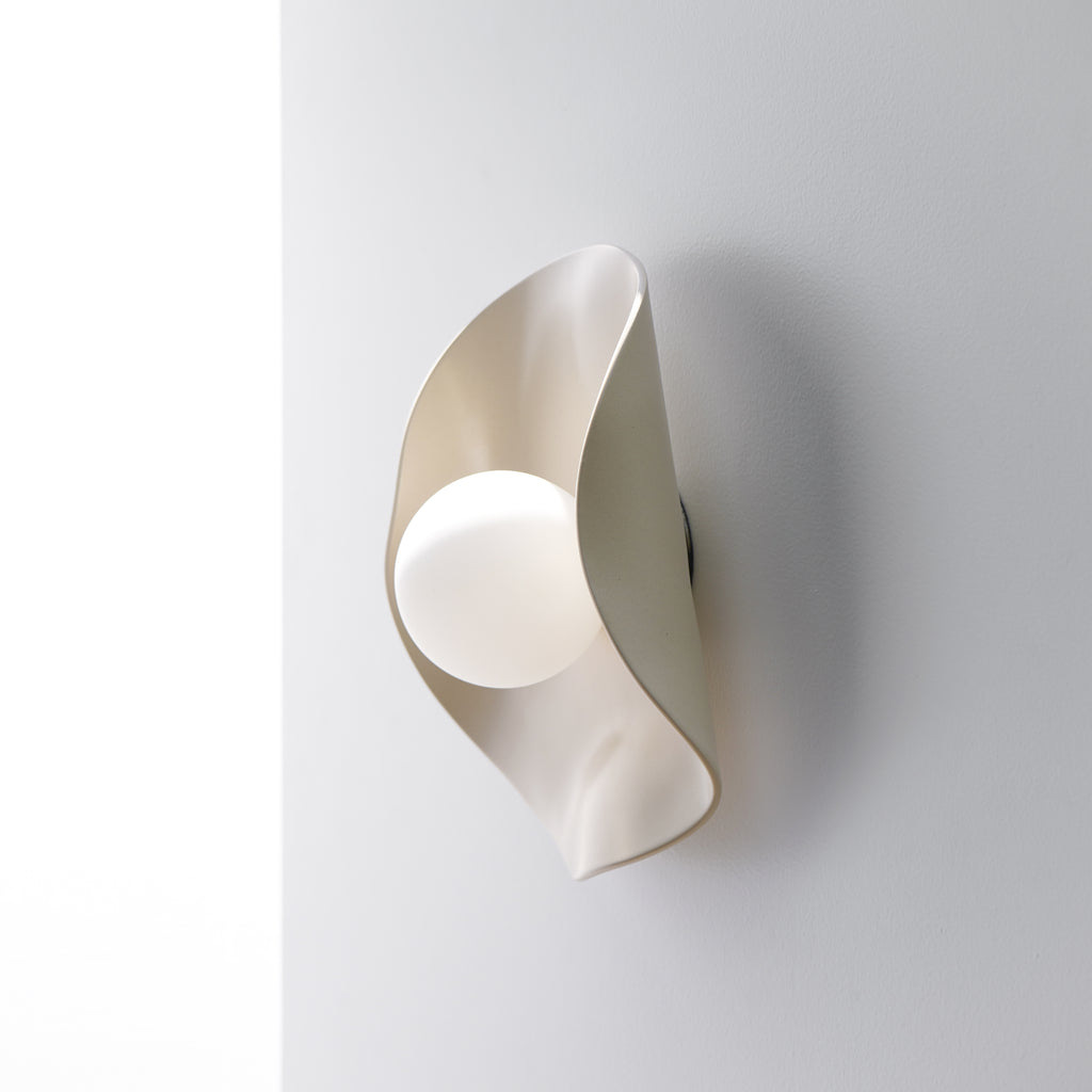 Handmade Creamy Nude Ceramic Wall Light / Wall Sconce