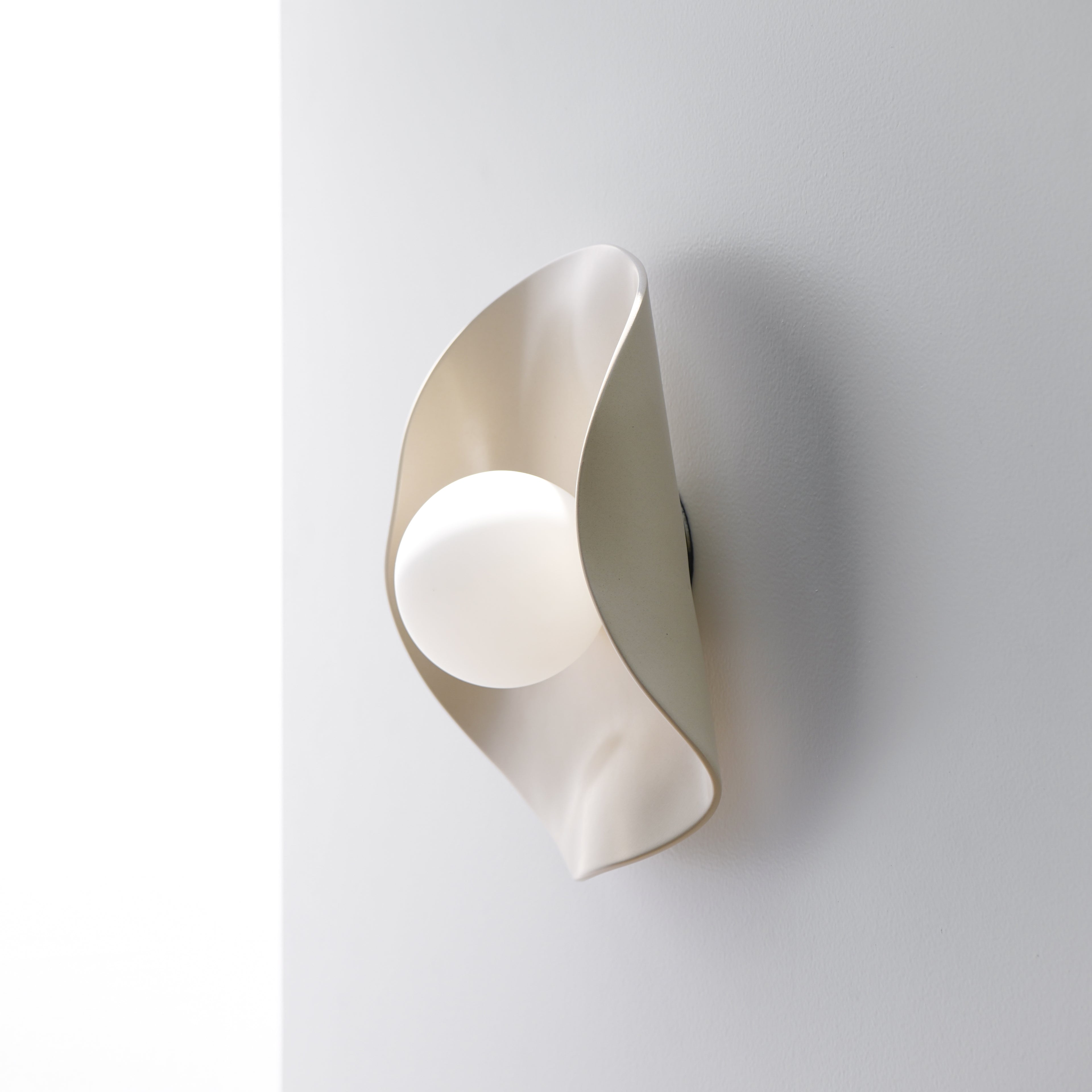 Handmade Creamy Nude Ceramic Wall Light / Wall Sconce