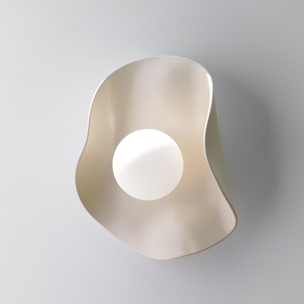 Handmade Creamy Nude Ceramic Wall Light / Wall Sconce