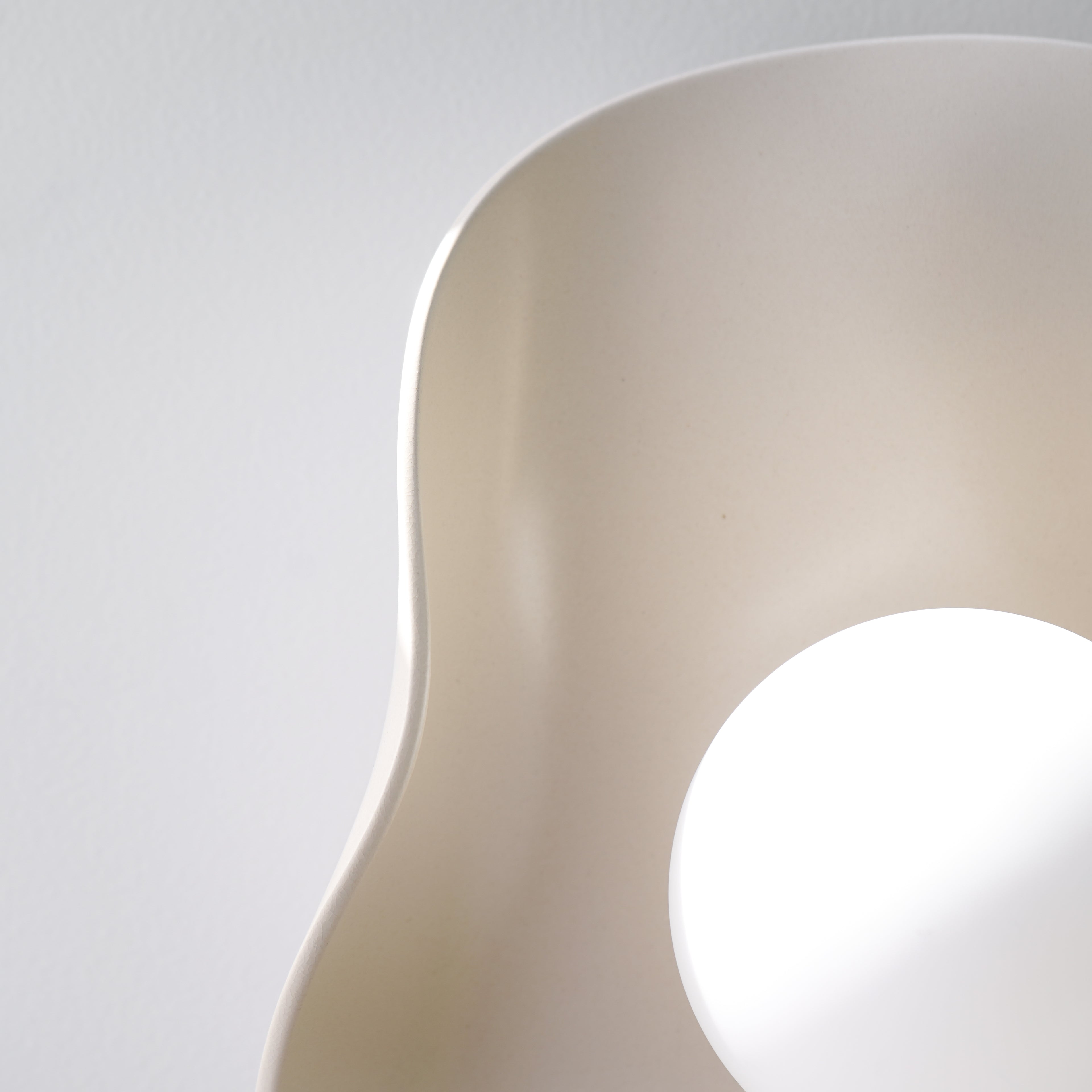 Handmade Creamy Nude Ceramic Wall Light / Wall Sconce