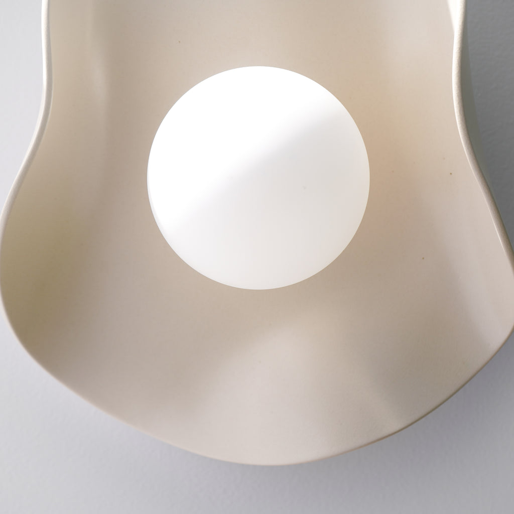 Handmade Creamy Nude Ceramic Wall Light / Wall Sconce