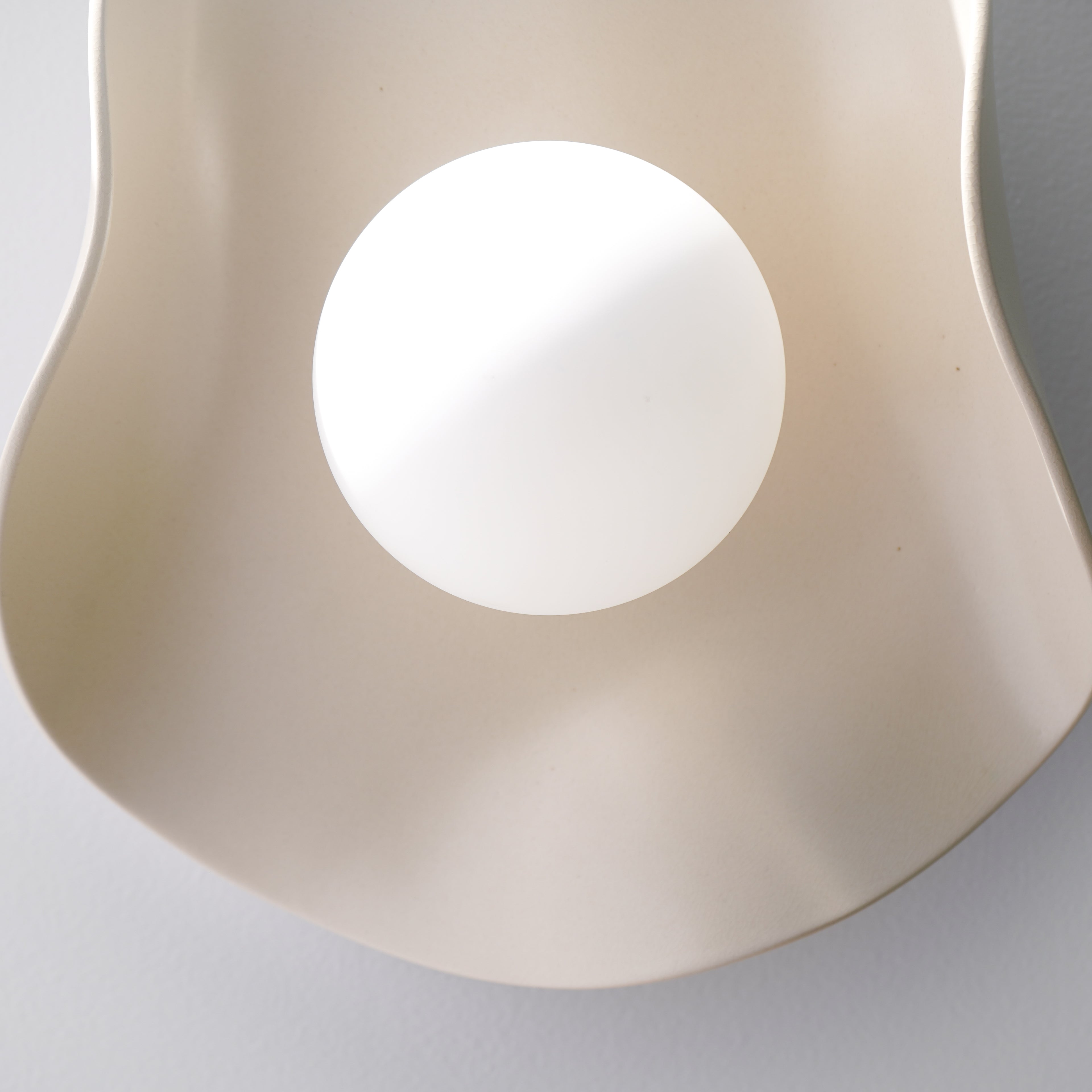 Handmade Creamy Nude Ceramic Wall Light / Wall Sconce