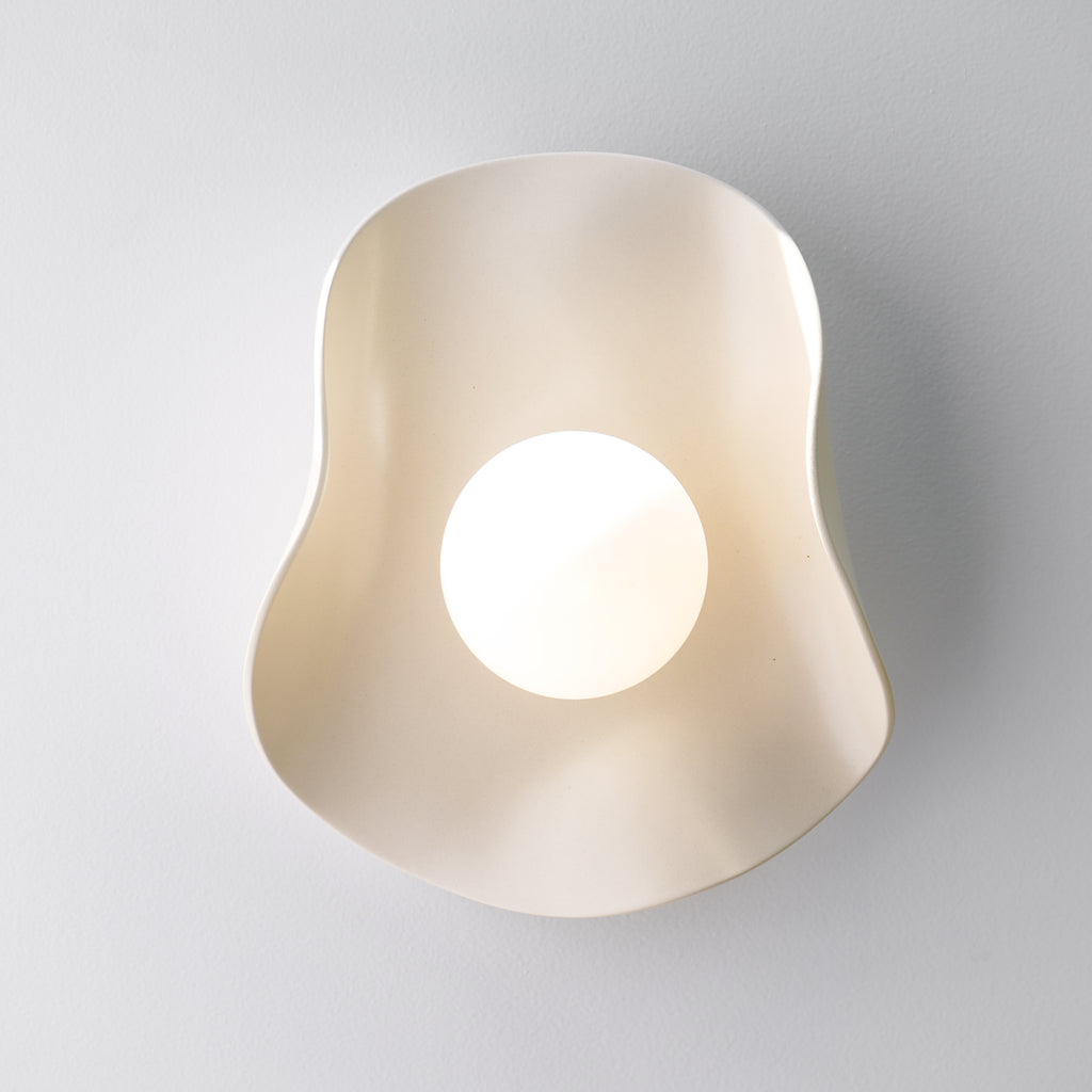 Handmade Creamy Nude Ceramic Wall Light / Wall Sconce