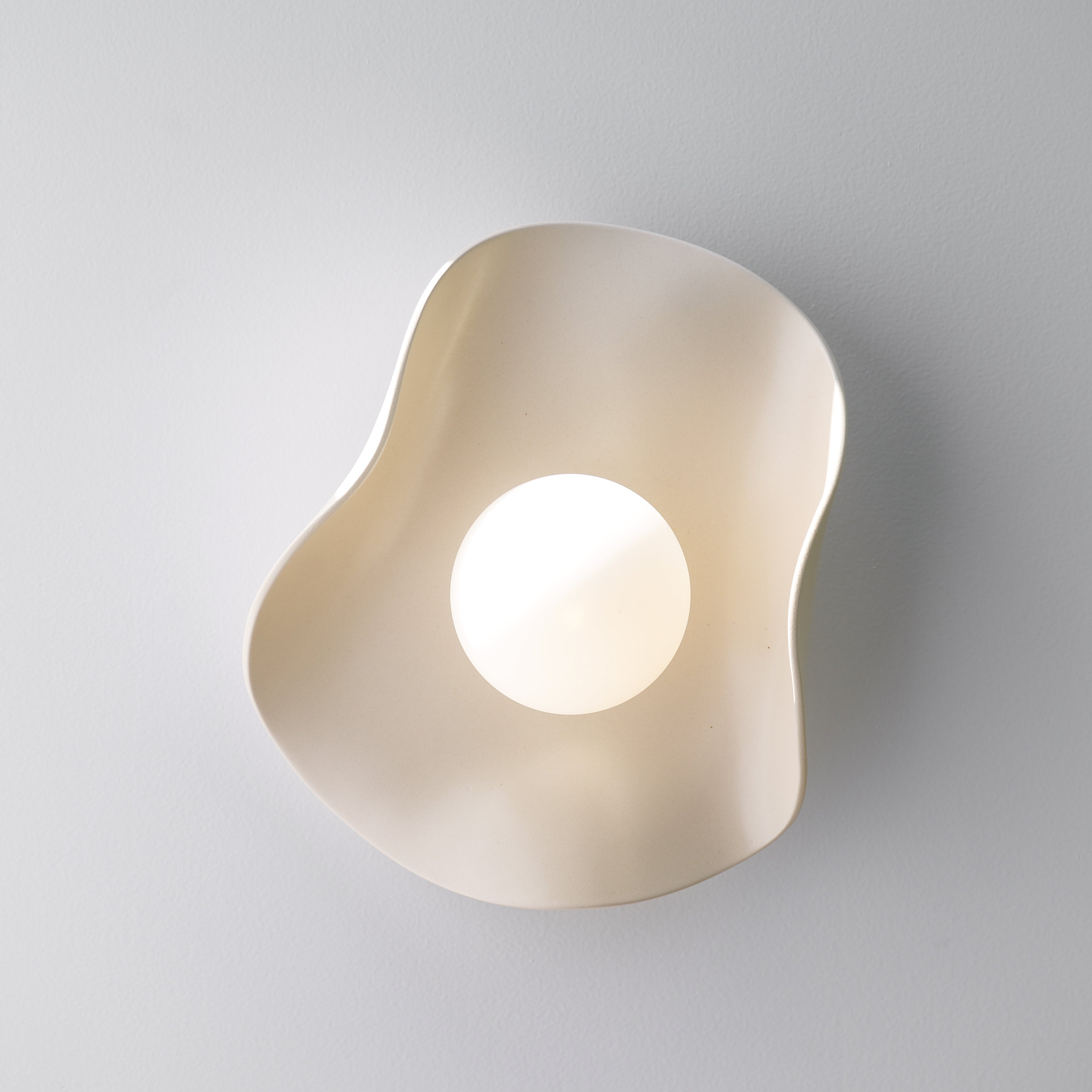 Handmade Creamy Nude Ceramic Wall Light / Wall Sconce
