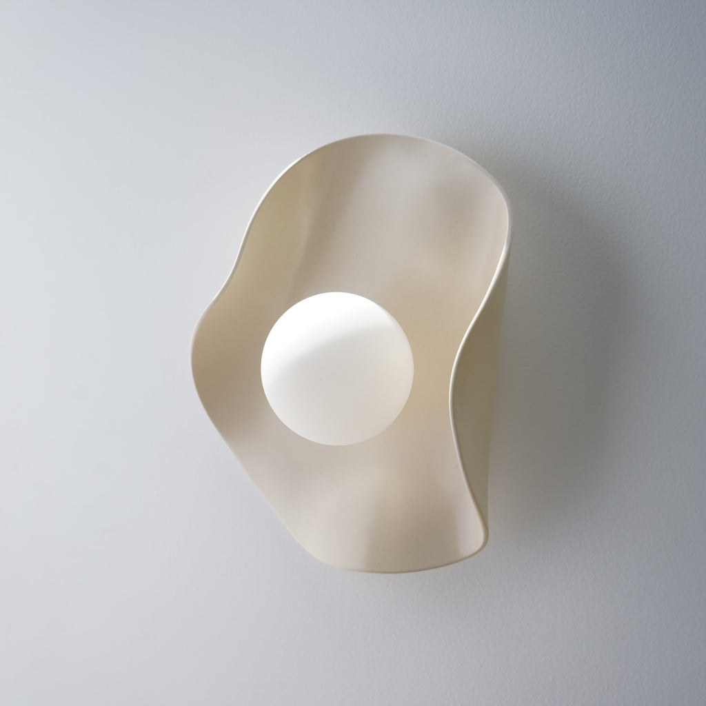 Handmade Creamy Nude Ceramic Wall Light / Wall Sconce