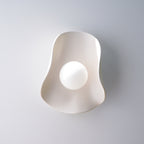 Creamy Matte White Ceramic Wall Light / Sconce
