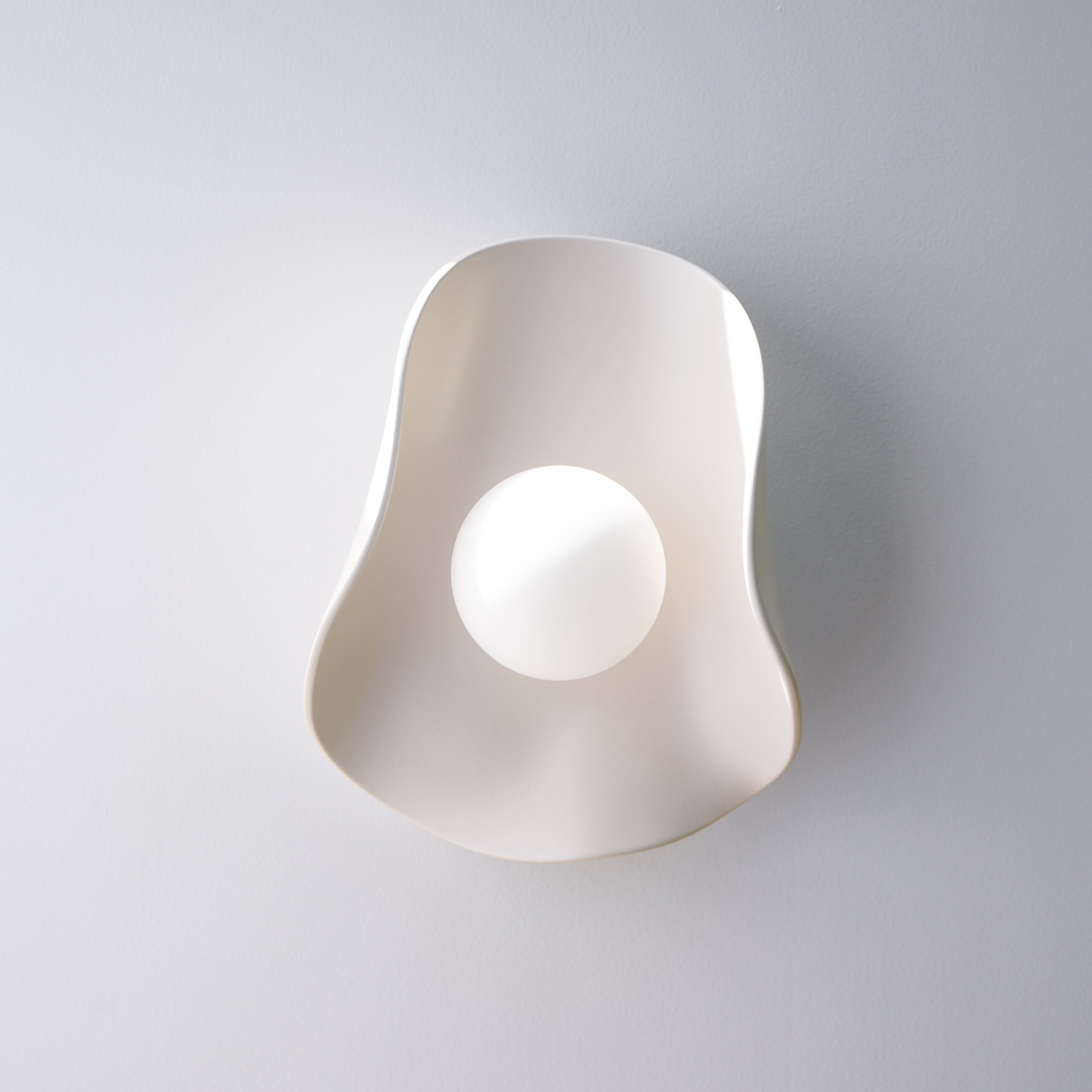 Creamy Matte White Ceramic Wall Light / Sconce