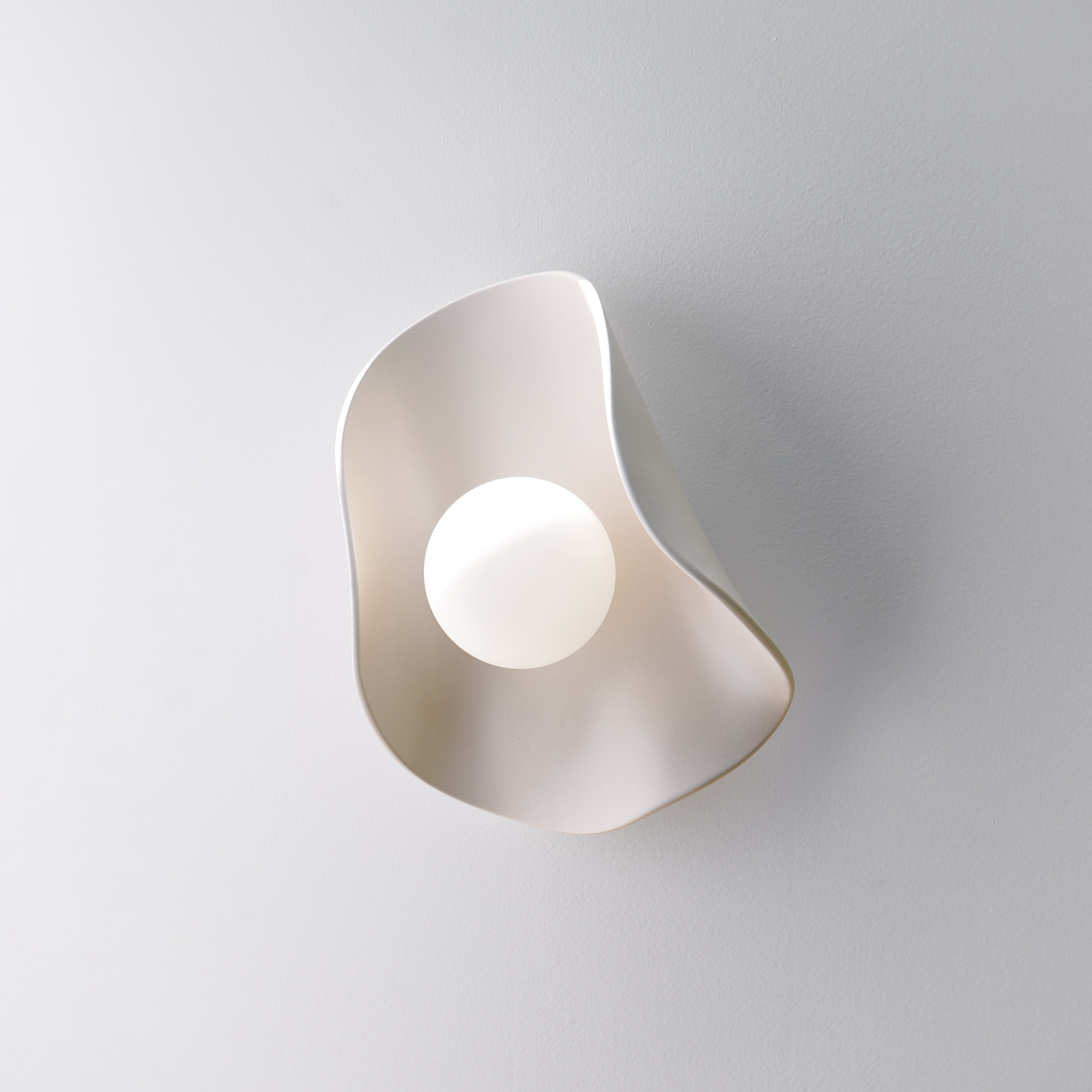 Creamy Matte White Ceramic Wall Light / Sconce