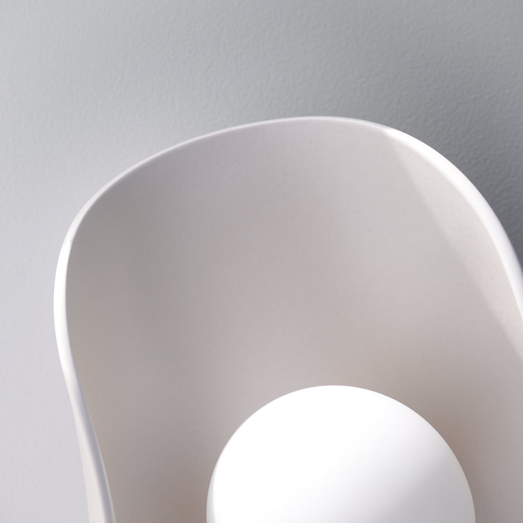 Creamy Matte White Ceramic Wall Light / Sconce