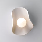 Creamy Matte White Ceramic Wall Light / Sconce