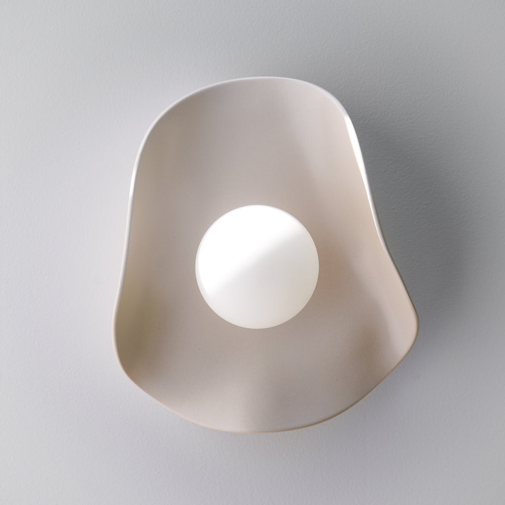 Creamy Matte White Ceramic Wall Light / Sconce