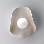 Creamy Matte White Ceramic Wall Light / Sconce