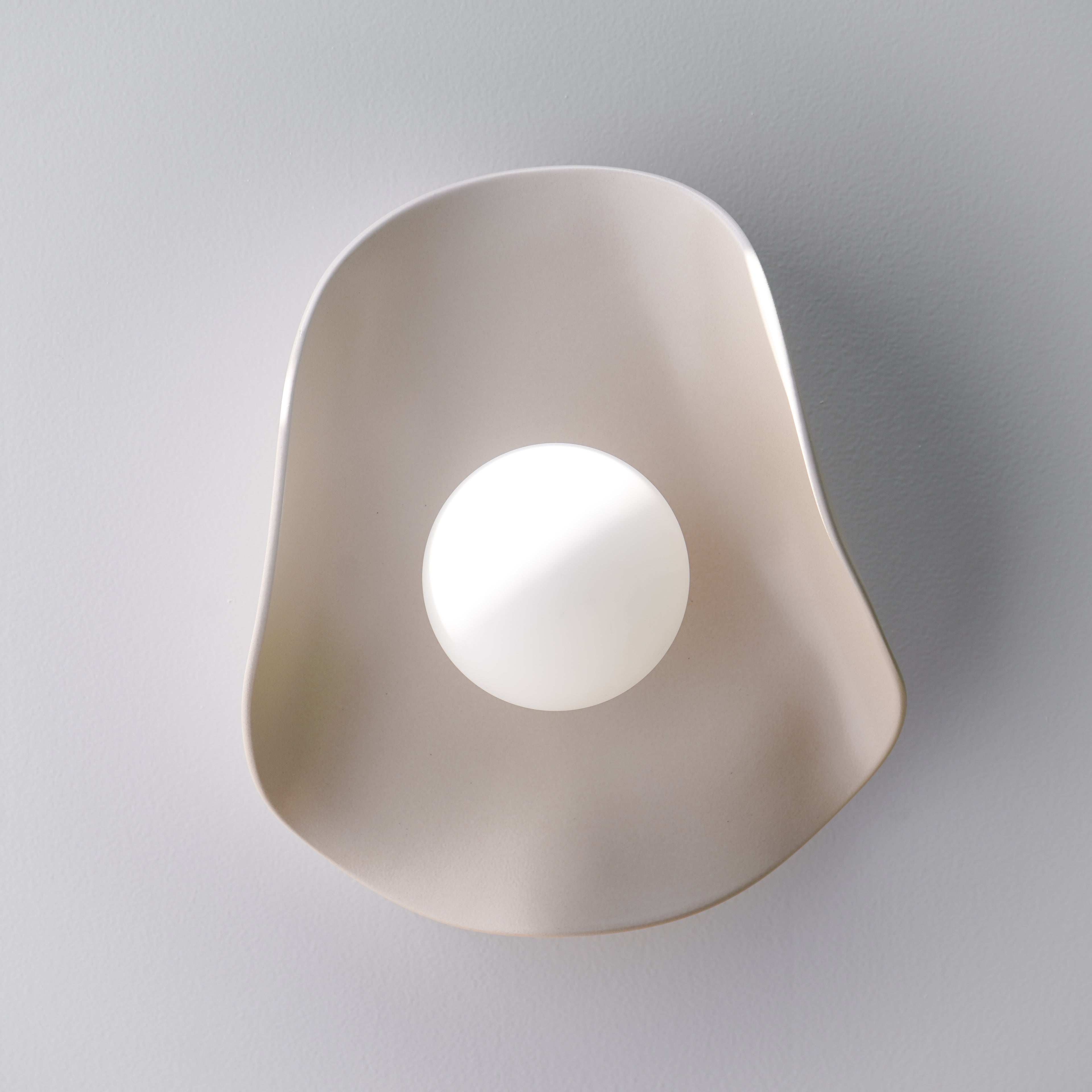 Creamy Matte White Ceramic Wall Light / Sconce