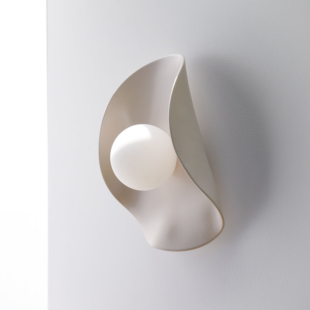 Creamy Matte White Ceramic Wall Light / Sconce