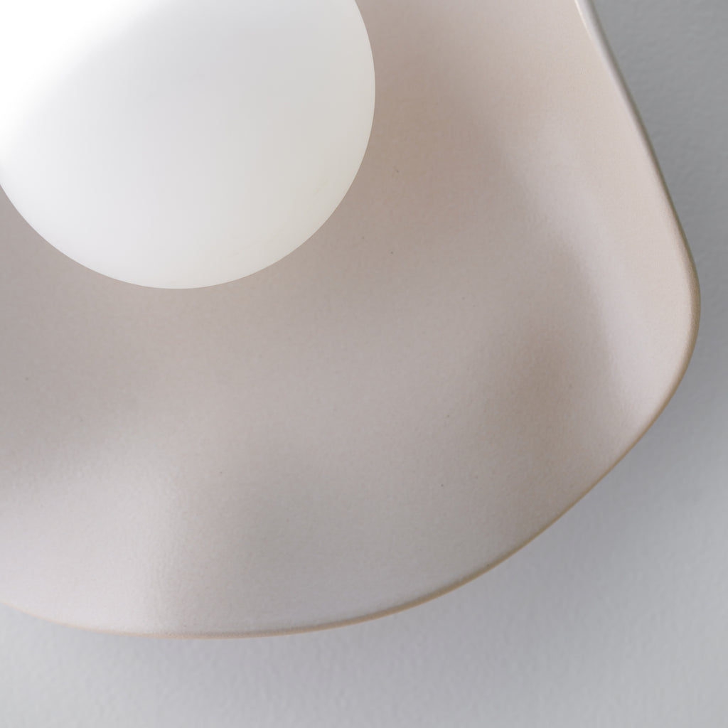 Creamy Matte White Ceramic Wall Light / Sconce