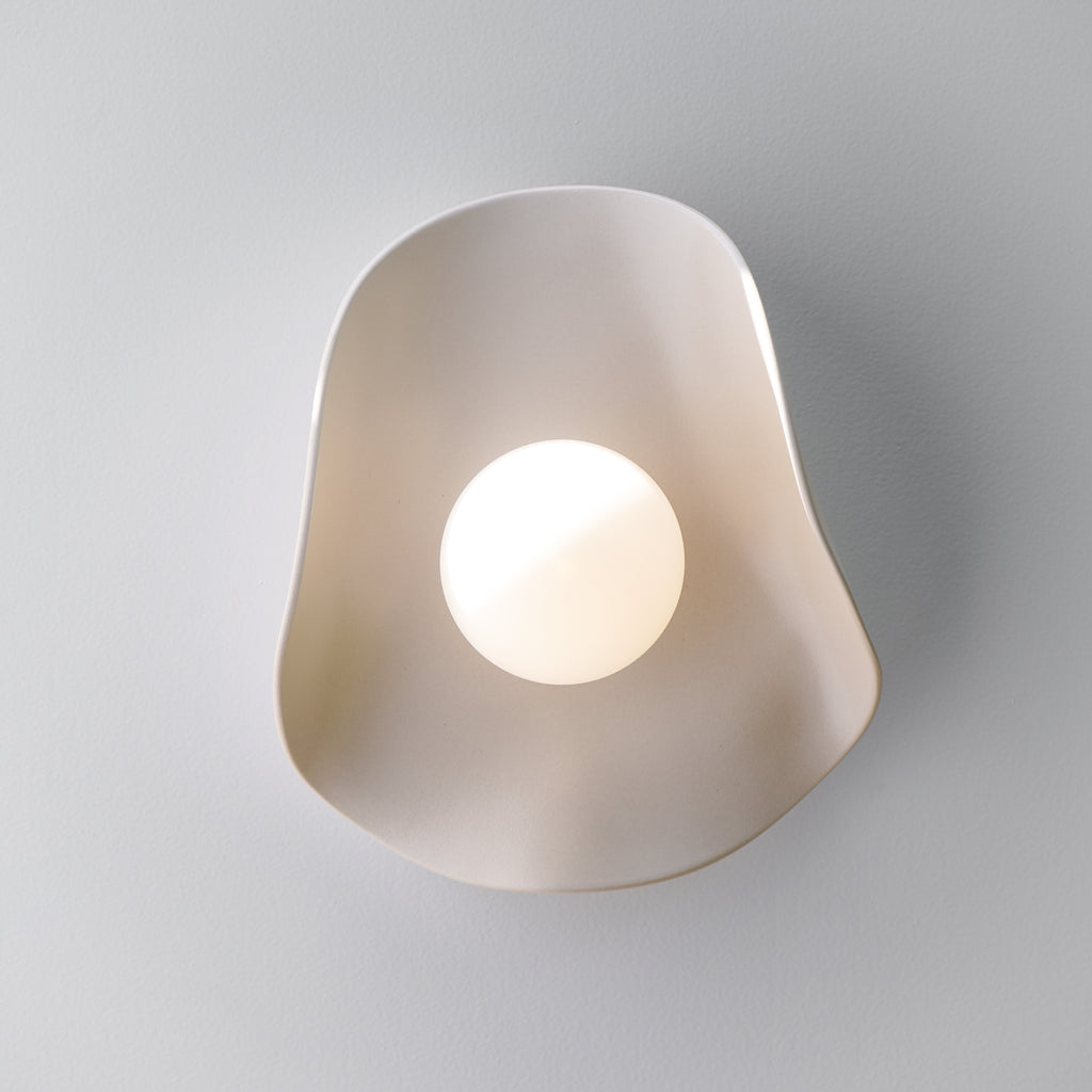 Creamy Matte White Ceramic Wall Light / Sconce
