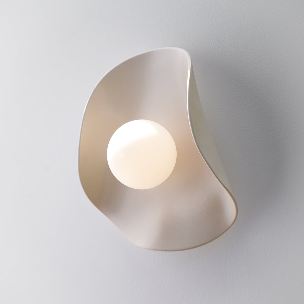Creamy Matte White Ceramic Wall Light / Sconce