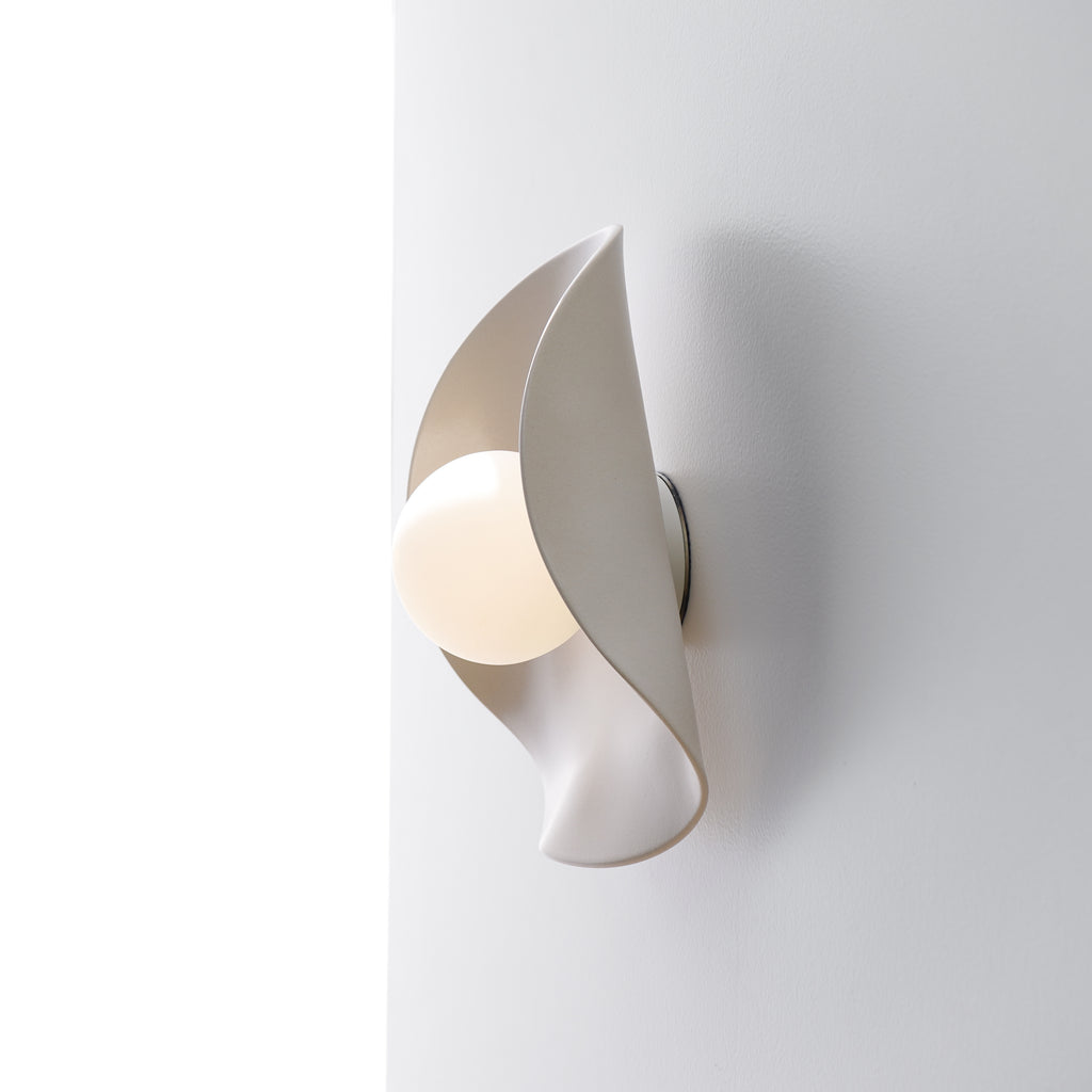 Creamy Matte White Ceramic Wall Light / Sconce
