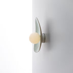 Lámpara de pared/aplique de cerámica verde suave moteada