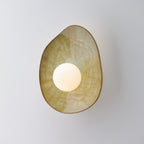 Ceramic Wall Light in Olive Green / Wall Sconce
