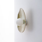Applique murale artisanale en céramique bleu foncé / Lampe murale