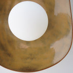 Rustic Honey Brown Ceramic Wall Light / Sconce