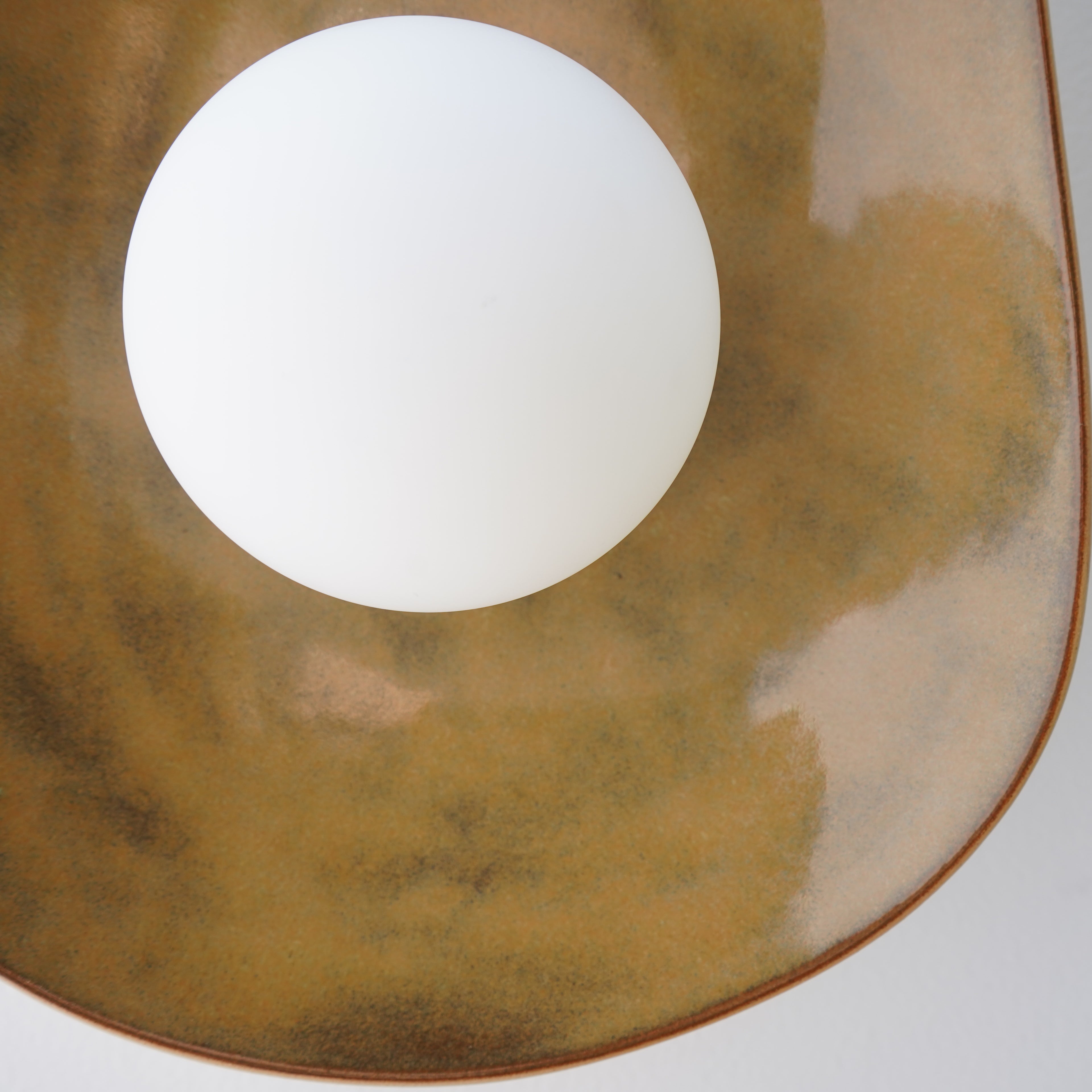 Rustic Honey Brown Ceramic Wall Light / Sconce