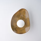 Rustic Honey Brown Ceramic Wall Light / Sconce