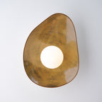 Rustic Honey Brown Ceramic Wall Light / Sconce