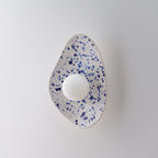White Ceramic Wall Light with Blue Speckles / Wall Sconce