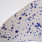 White Ceramic Wall Light with Blue Speckles / Wall Sconce