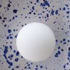 White Ceramic Wall Light with Blue Speckles / Wall Sconce