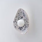 White Ceramic Wall Light with Black Speckles / Wall sconce