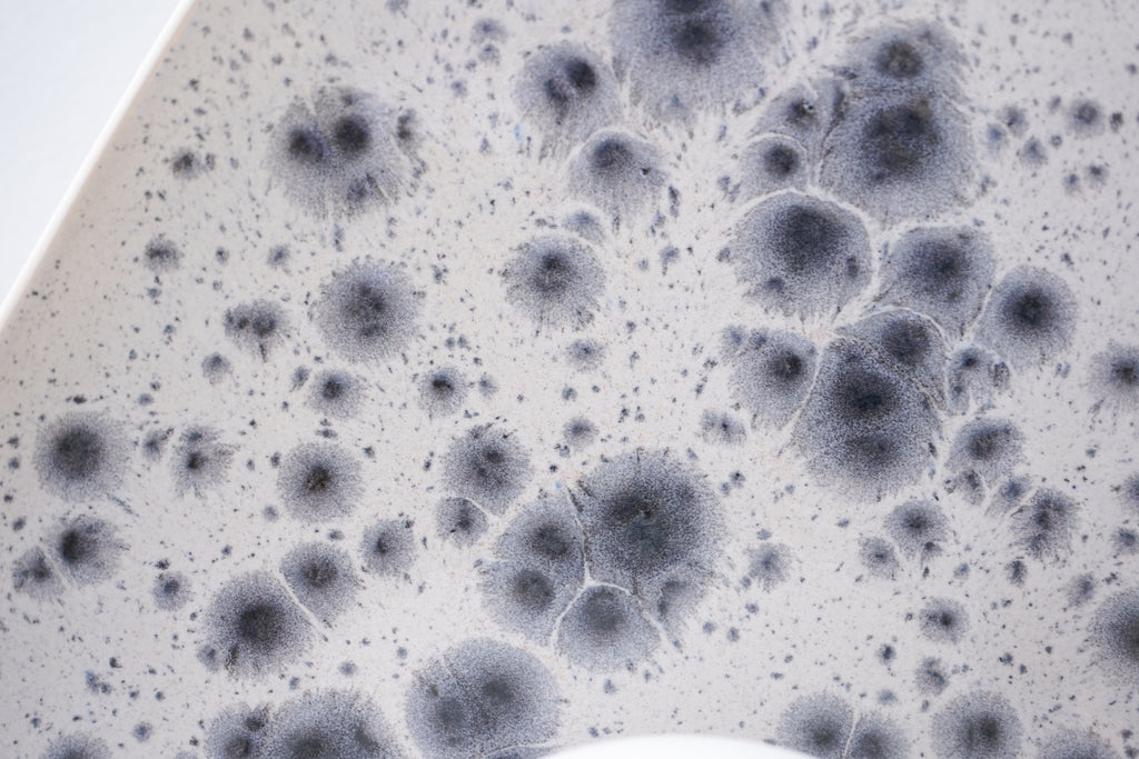 White Ceramic Wall Light with Black Speckles / Wall sconce