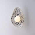 White Ceramic Wall Light with Black Speckles / Wall sconce