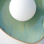 Handmade Ocean Blue Ceramic Wall Sconce / Wall Light