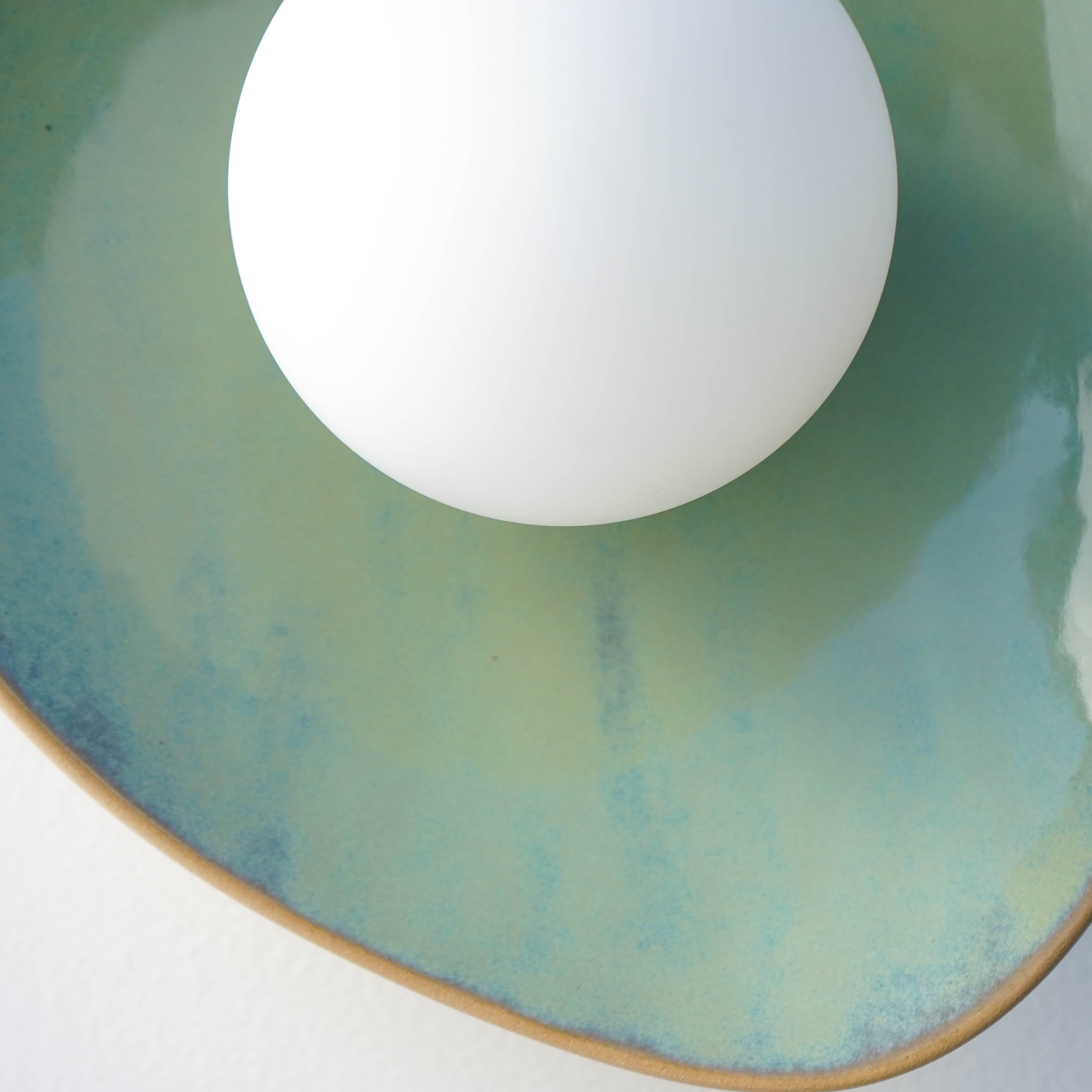 Handmade Ocean Blue Ceramic Wall Sconce / Wall Light