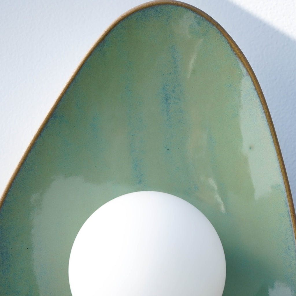 Handmade Ocean Blue Ceramic Wall Sconce / Wall Light