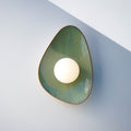 Handmade Ocean Blue Ceramic Wall Sconce / Wall Light