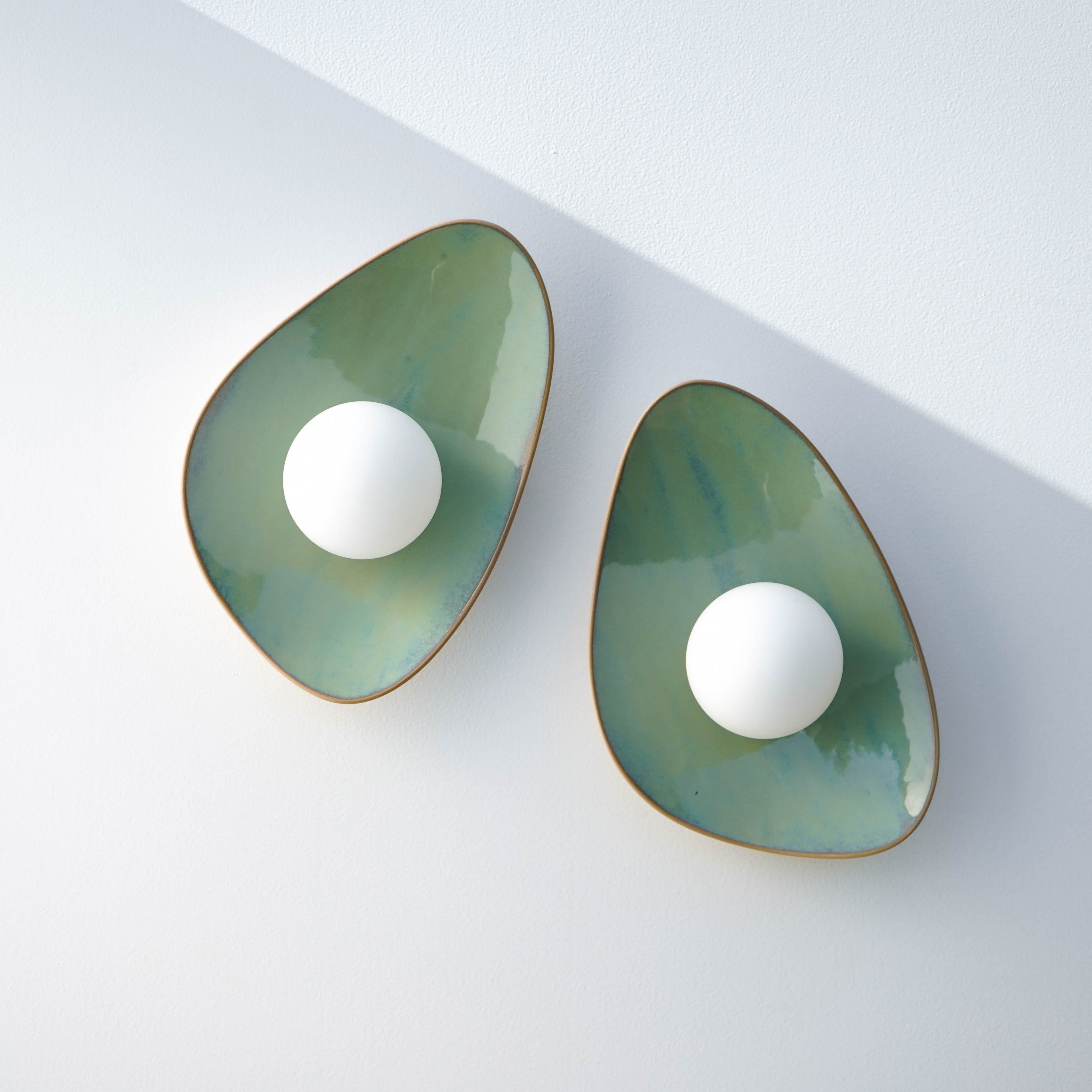 Handmade Ocean Blue Ceramic Wall Sconce / Wall Light