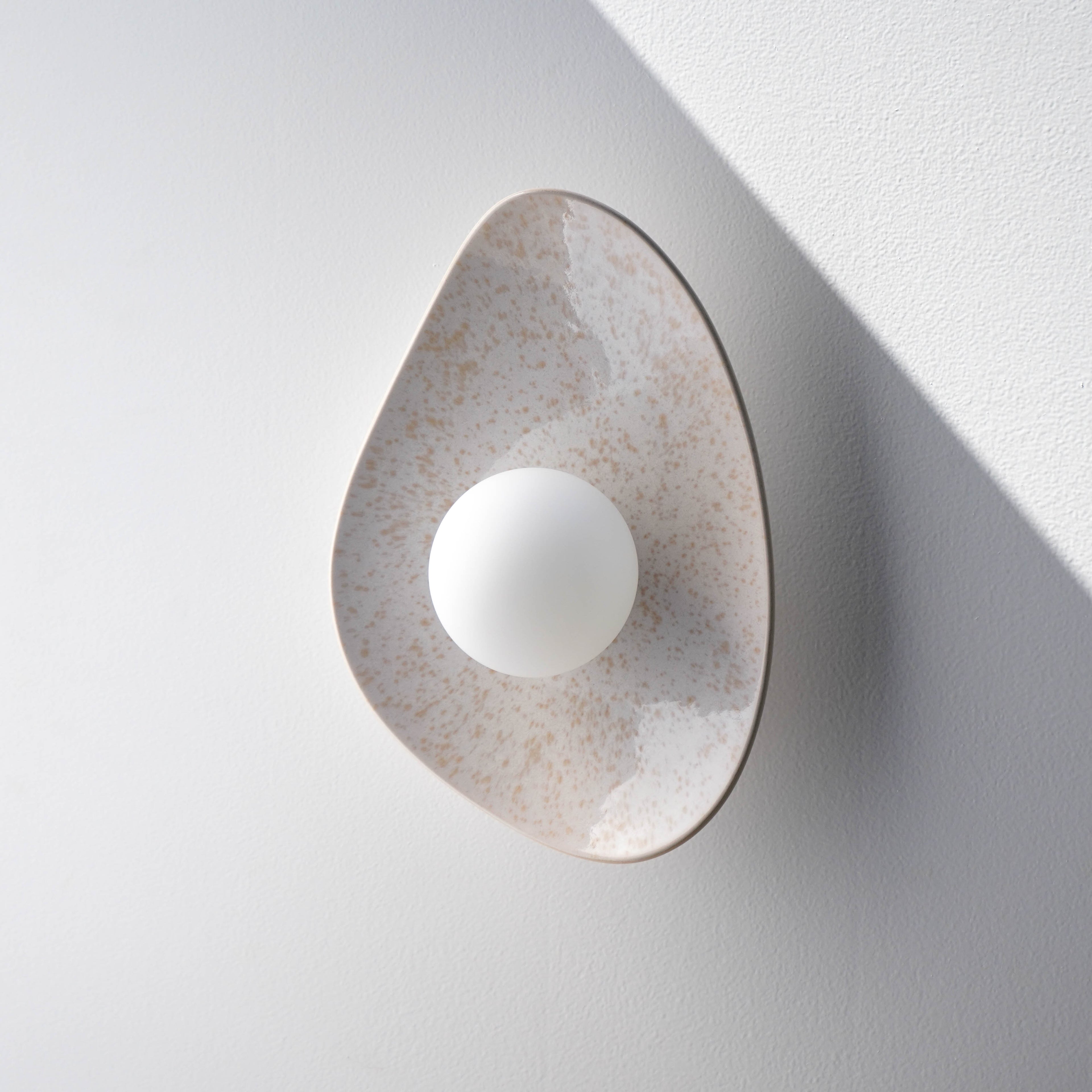 Pearl White Speckle Ceramic Wall Lamp / Sconce