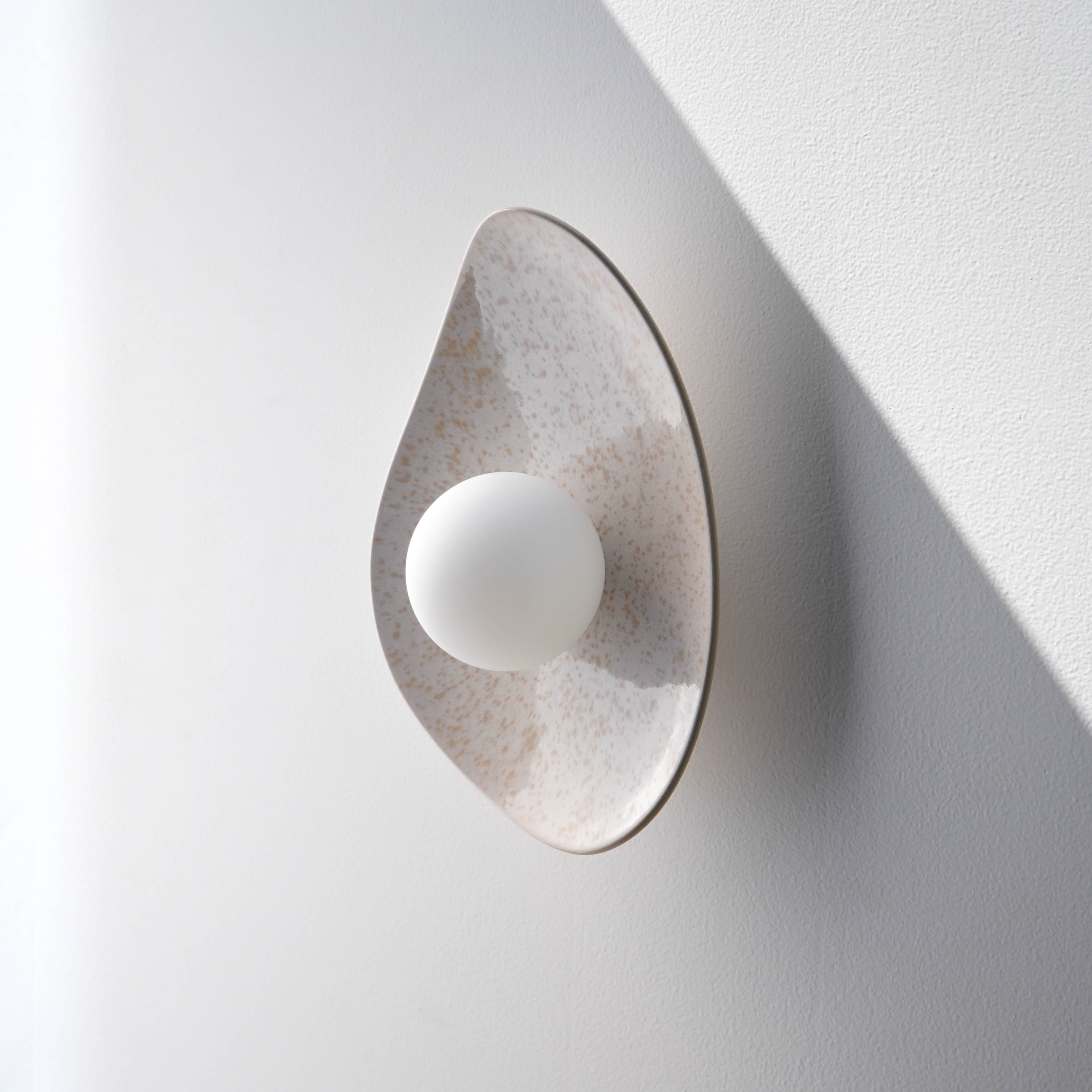 Pearl White Speckle Ceramic Wall Lamp / Sconce